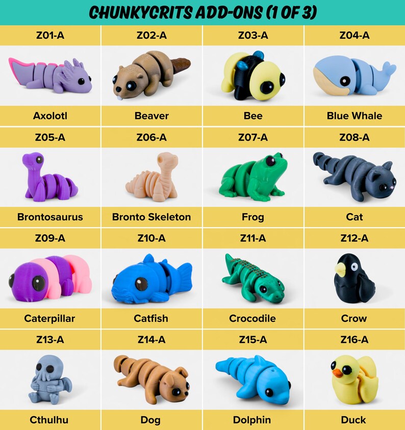 a collection of toy animals, including insects, amphibians, fish, reptiles, and birds, arranged in a grid format.