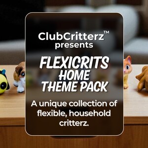 Household Animal Fidget Toys | 3D Printed Flexible Cats Dogs and Other Critterz | Household Animals | Sensory Play | 8-Piece Home Set image 2