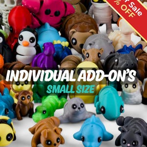 Small Chunky Articulated Critterz | Size (0.75" - 1.5") | Kawaii Collection | Pocket-Sized Cuteness imagem 1