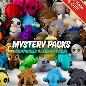 Cute & Chunky Fidget Animal Mystery Pack | 3D Printed Animals | Kawaii Fidget Toys | Surprise Pocket Pets image 1