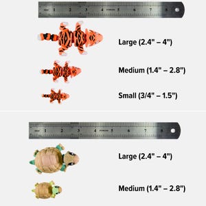 Conjuntos de animales flexibles impresos en 3D (paquetes familiares) / 3 tamaños del mismo animal realista por paquete / Familias de animales realistas imagen 8
