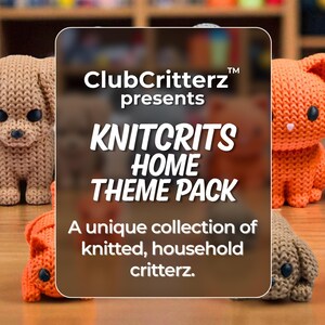 Household Animal Fidget Toys | 3D Printed Knit-Texture Cats Dogs and Other Critterz | Sensory Play | 7-Piece Home Set image 2