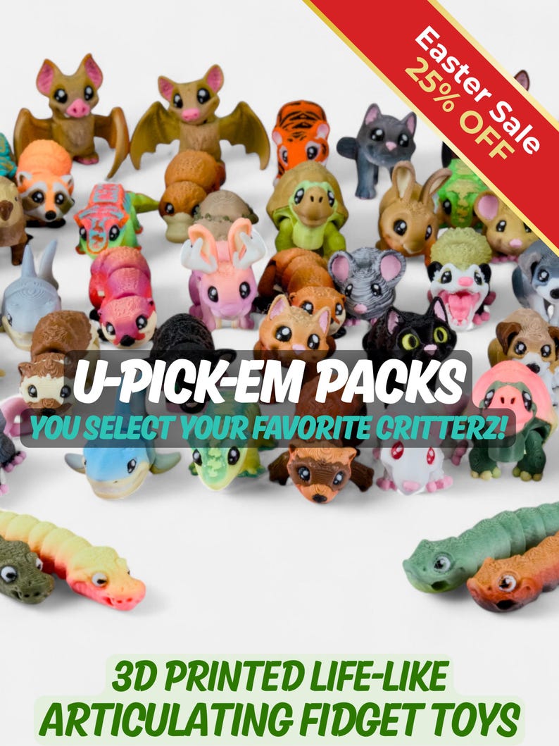 Custom Bundle Lifelike Pocket Pets | Choose Your Realistic Animals ( 3 Sizes Available image 1
