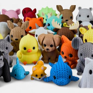 Knitted Animals Mystery Pack | Whimsical Knit-Textured Animals | Cozy 3D Printed Figurines | Decorative Pocket Pets image 3