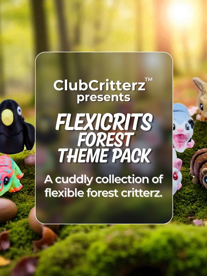 Forest Animal Fidget Toys | 3D Printed Woodland Creatures | Bear Fox Deer Mouse Opossum Snake Lizard Spider Ferret | Sensory | 16-Piece Set image 2