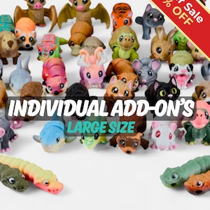 Large Realistic Lifelike Articulated Pocket Critterz | Size (2.4" - 4") | Individual Animals image 1