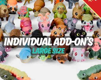 Large Realistic Lifelike Articulated Pocket Critterz | Size (2.4" - 4") | Individual Animals