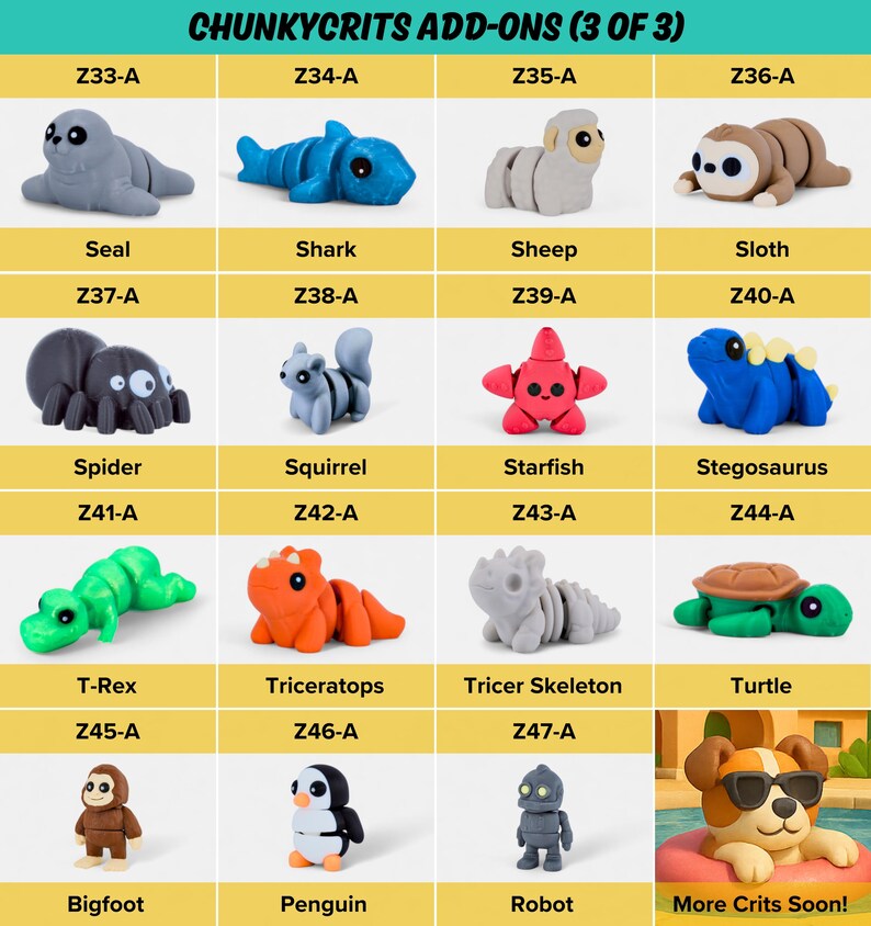 a collection of various animal-themed plush toys and figurines, including seals, sharks, sheep, sloths, spiders, squirrels, starfish, stegosaurus, turtles, foxes, and penguins.