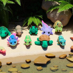 Reptile Fidget Toys | 3D Printed Snakes Lizards Turtles | Sensory Play | 11-Piece Articulated Set Bild 3