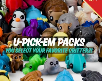 Custom Bundle Chunky Pocket Pets | Choose Your Cute Adorable Animals | 3 Sizes Available