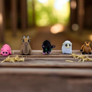Barnyard Fidget Toys | 3D Printed Flexible Farm Animals | Cow Horse Pig Chicken Sheep | Sensory Play | 5-Piece Collection image 3