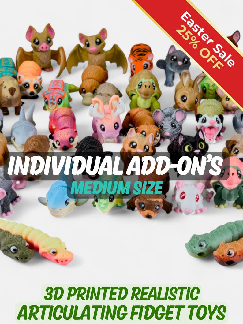 Medium Realistic Lifelike Articulated Pocket Critterz | Size (1.4" - 2.8") | Individual Animals image 1