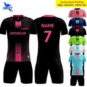 Custom Soccer Jersey with Name and Number – Personalized Football Shirt – Team Uniform for Men, Women & Kids – Gift for Soccer Fans
