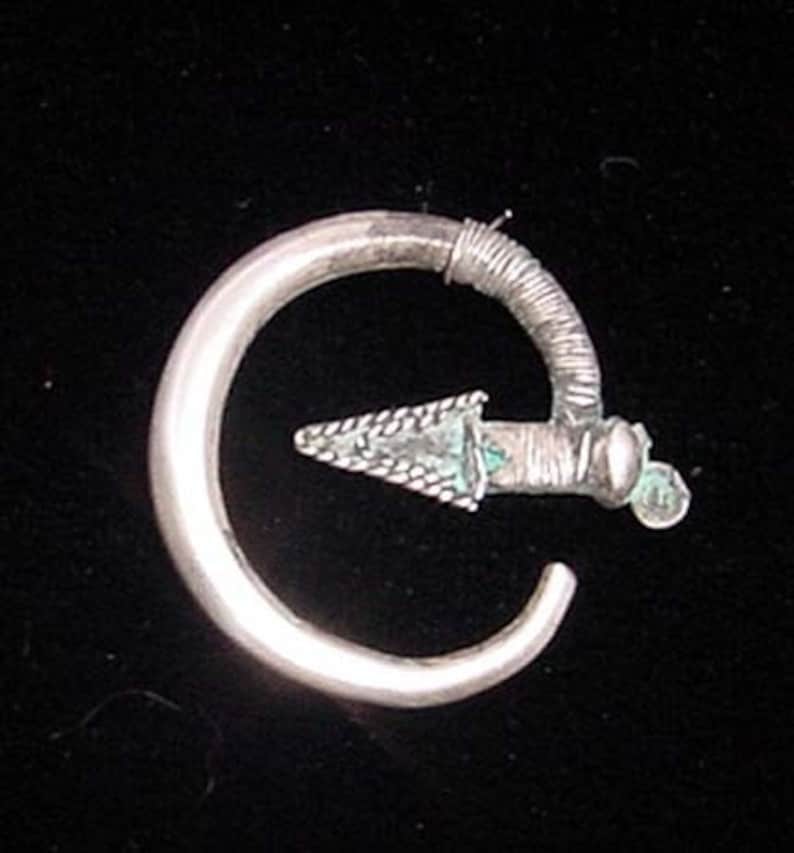 Old Silver Yao or Mien Ear Ornament image 1