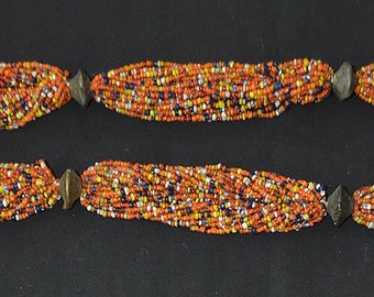 Vintage Bead Necklace, Naga People, Burma, Myanmar