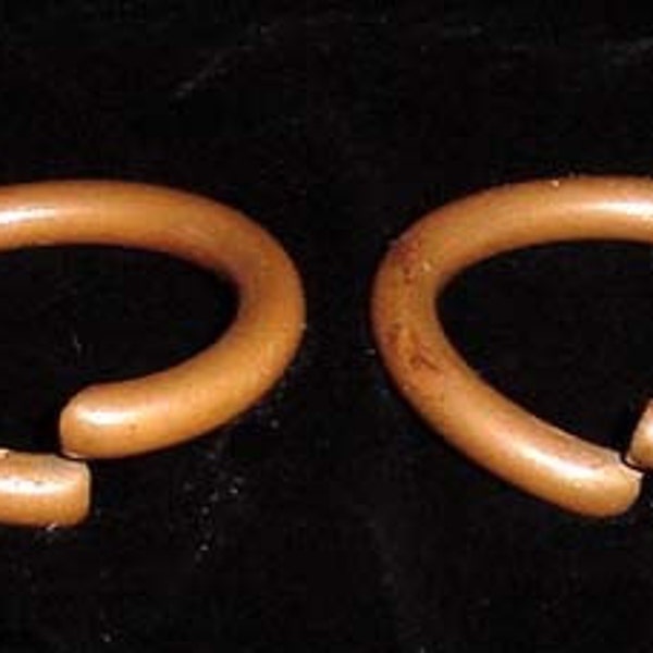 Penan Ear Hoops, Solid Copper