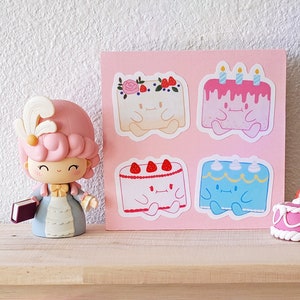 Cutie Cakes Sticker Sheet 4 stickers image 1