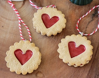 Jam Sandwich Cookie Clay Ornament