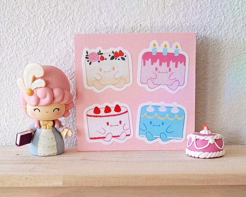 Cutie Cakes Sticker Sheet 4 stickers image 1