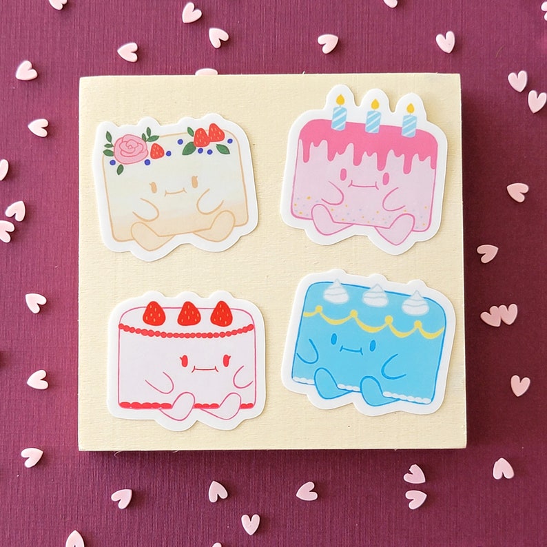 Cutie Cakes Sticker Sheet 4 stickers image 4