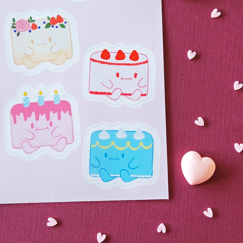 Cutie Cakes Sticker Sheet 4 stickers image 3