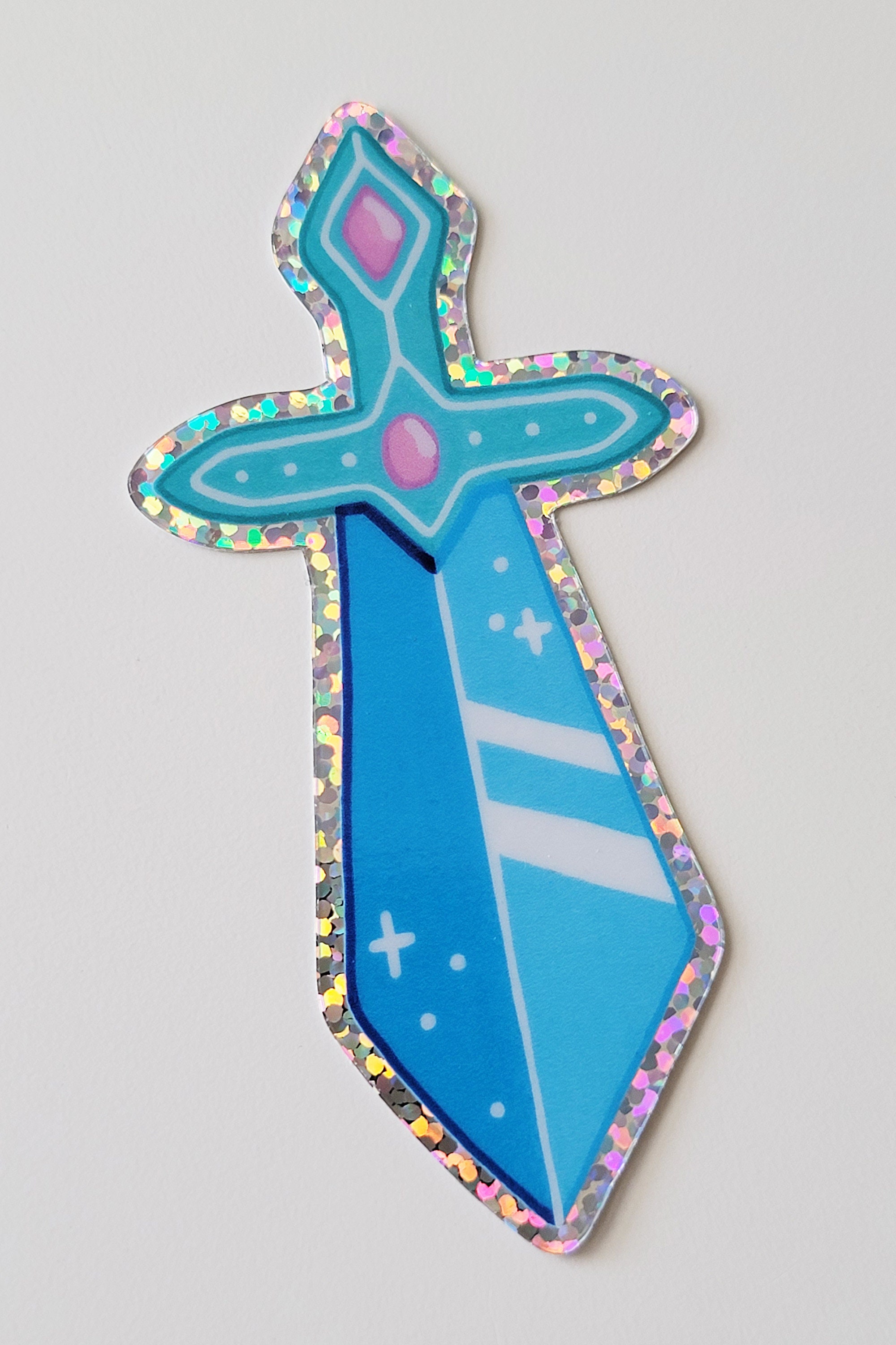 Magic Sword Sticker Glitter Holographic Sword Sticker - Etsy