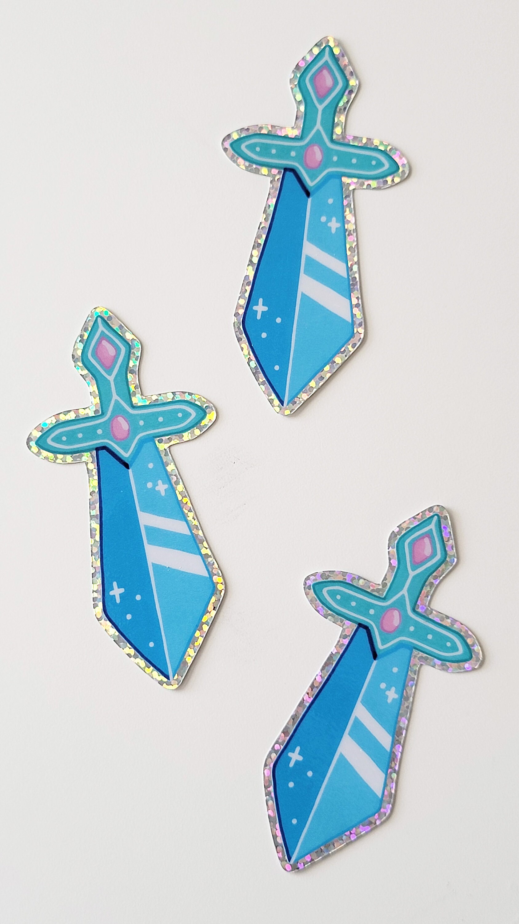 Magic Sword Sticker Glitter Holographic Sword Sticker - Etsy