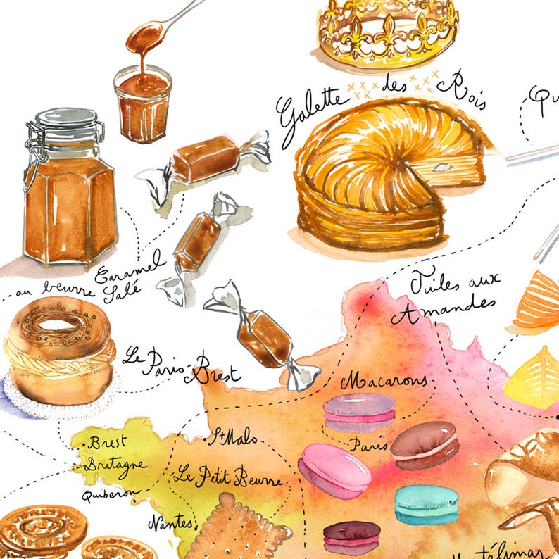 Карта сладость. Французская кухня рисунок. Французская еда рисунок. Плакат французская кухня. Французская кухня Рисованные.