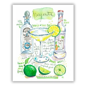 Margarita Cocktail Watercolor Art Print: Bright Kitchen & Bar Decor imagen 7