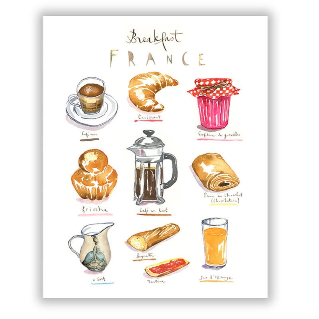 French Breakfast Menu Print Watercolor Painting Food Etsy french-breakfast-menu-print-watercolor-painting-food-etsy