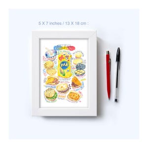 Arepas Recipe Fine Art Print: Venezuelan Kitchen Decor, Watercolor South American Food Poster image 6