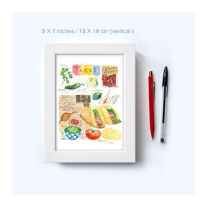 Watercolor Taco Recipe Art Print: Colorful Mexican Kitchen Decor imagen 7
