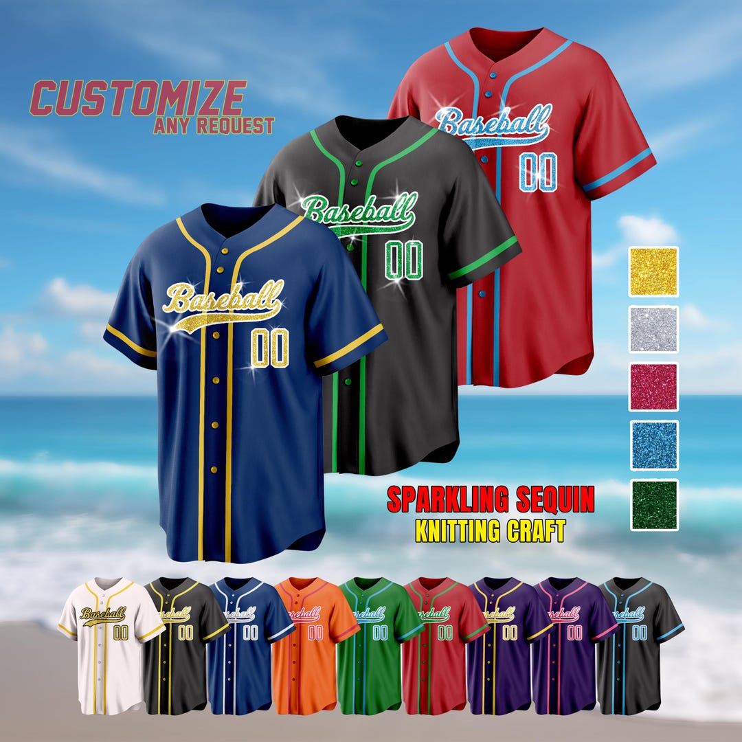 Custom Baseball Jersey Featuring Slightly Elastic Buttons Closures