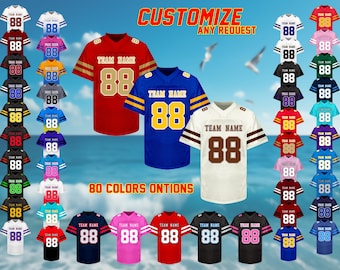 Maglia da calcio personalizzata con nome, numero, logo della squadra, disponibile per uomo, donna e bambino in più colori: regalo perfetto per i tifosi.