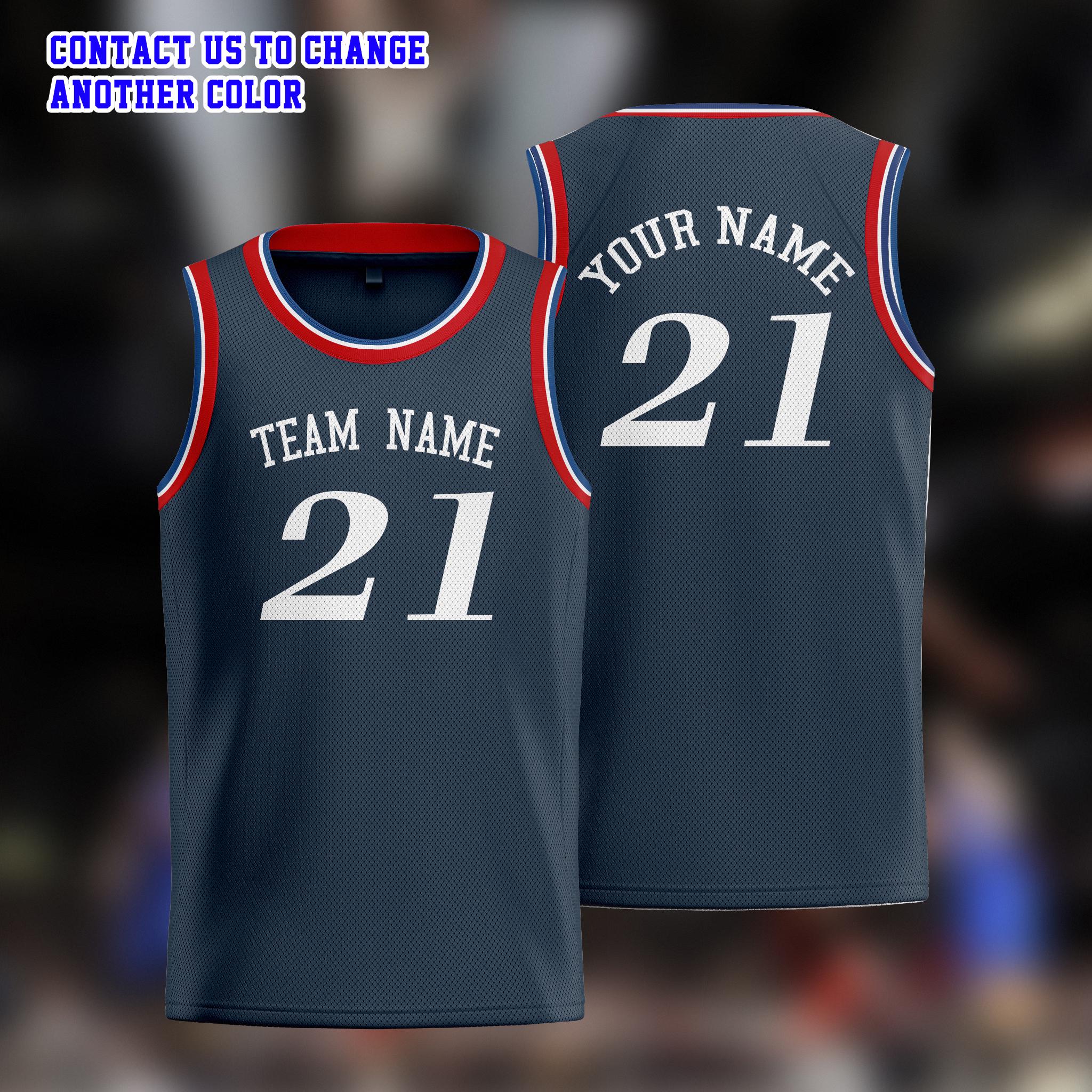 Discover Custom Basketball Jersey Personalized Uniform Team Name Number LogoPhiladelphia Shirt