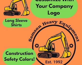 Camisa de segurança de manga comprida com logotipo personalizado: Roupa de trabalho de alta visibilidade para construção