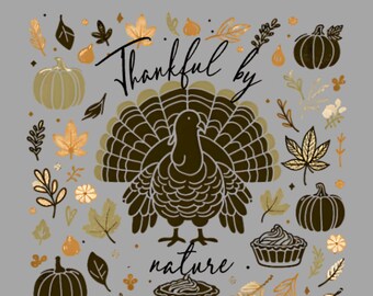 Rustic Cottagecore Turkey T-Shirt: Thanksgiving Fall Folk Art