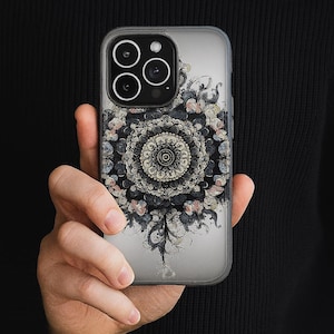 Boho Mandala Bloom Phone Case Colorful Psychedelic Floral Pattern, iPhone and Galaxy phone case, gift for her