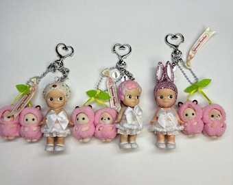 Authentic Bedazzled Sonny Angel x Calico Critters Cherry Keychain