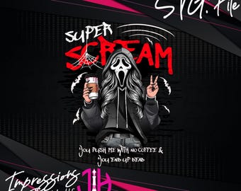 Killer Ghostface Spooky Coffee Digital Download