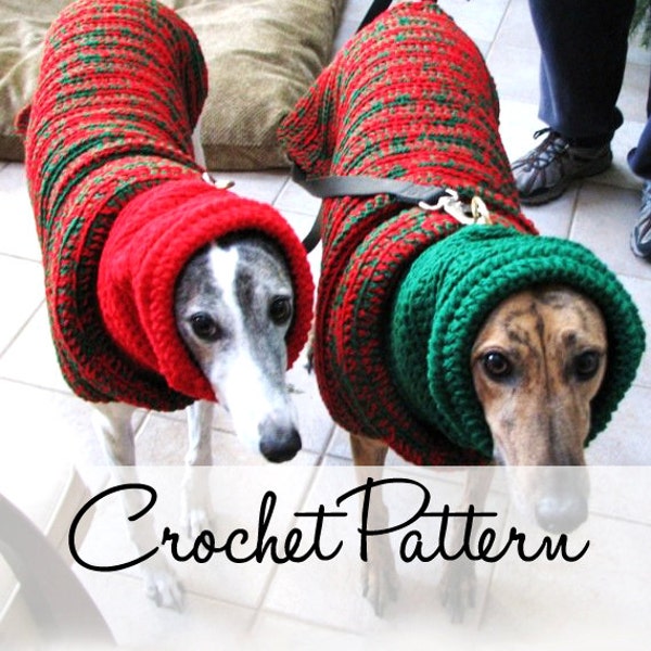 Instant Download - PDF Crochet Pattern for Greyhound Sweater and Snood