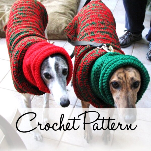 Instant Download - PDF Crochet Pattern for Greyhound Sweater and Snood