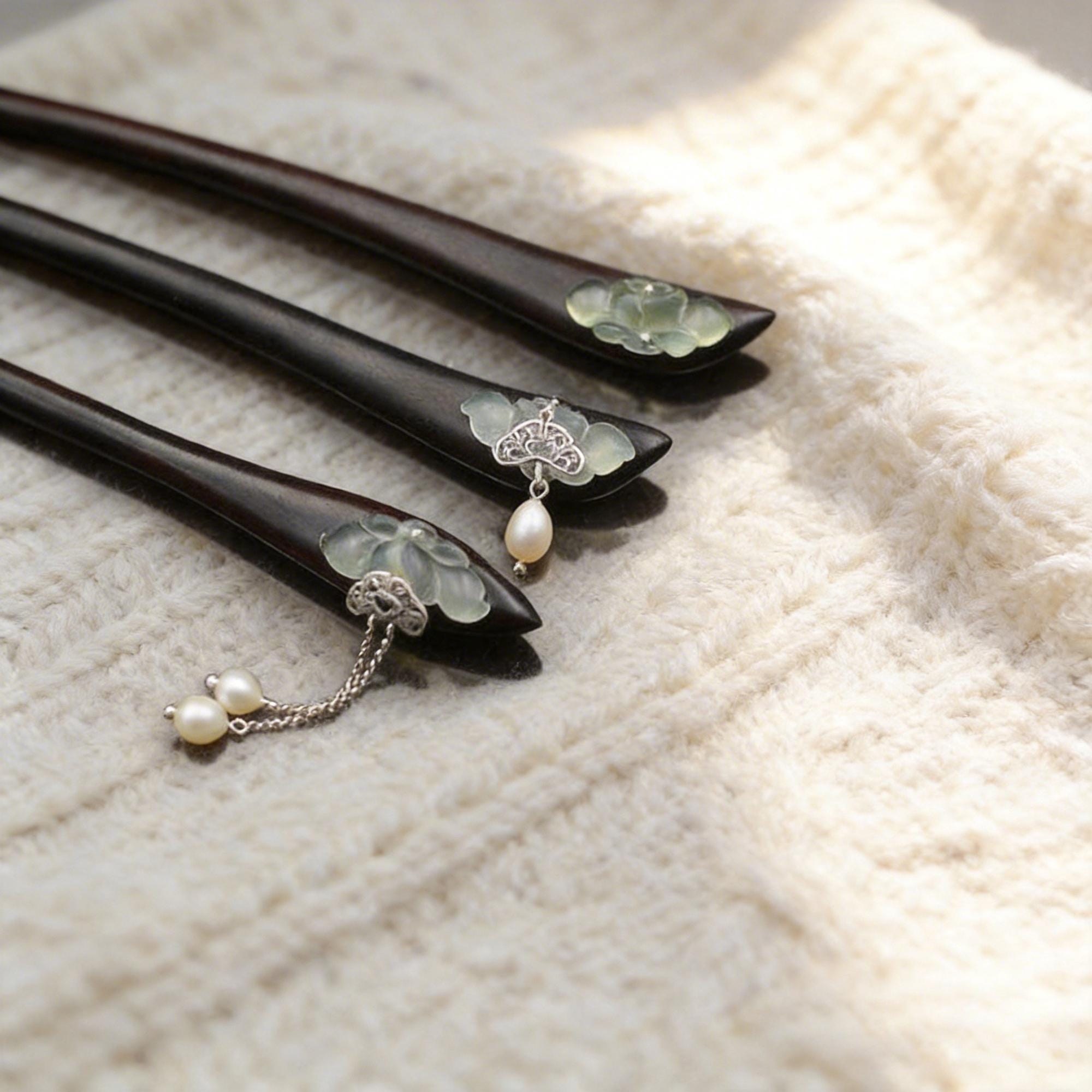 Irose Japanese Gunmetal Beaded Cross Barrette Pearl Accent Bridal Party Festival These beauties are on their way to Tokyo ✈️?? Second  main image 2