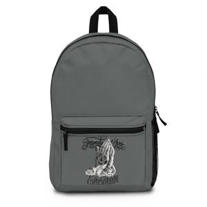 Grunge Floral Hand Art Backpack, Stylish School Bag, Trendy Travel Pack, Unique Gift for Artists, Everyday Backpack