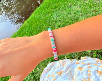Bubblegum Bliss Clay Bead Bracelet