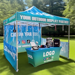 Custom Canopy Tent with Your Logo Personalized Event Tents 10x10 Printed Tents for Trade Show Custom Design Tents for Craft Show Pop-Up Tent