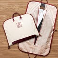 Embroidered Name Suit Bag Groomsmen Gift, Custom Suit Bag, Leather Handle Garment Bag, Father of Groom, Oxford Cloth Suit Bag, Best Men Gift