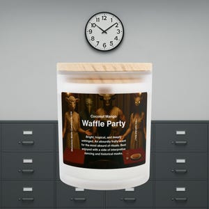 Kultige Lieblingskerze für TV-Fans | Ablösung Inspiriert | Mango Kokos Duft | Tropische Waffel Party