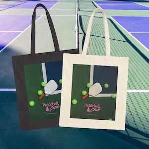 Pickleball Tote Bag: Heavy Cotton Canvas Sports Bag