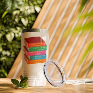ACOTAR Book Stack Tumbler: Sarah J Maas Fantasy Gift